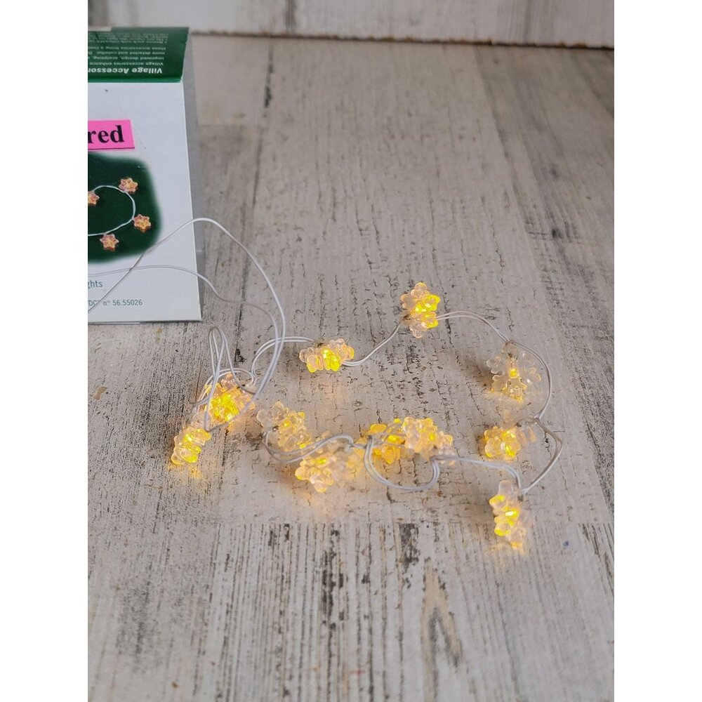 Dept 56 53122 String of 12 snowflakes Lights‎ village accessory xmas